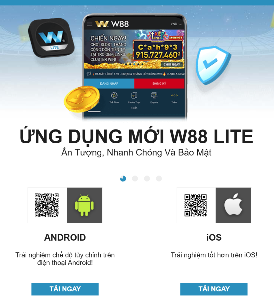 chọn ứng dụng W88